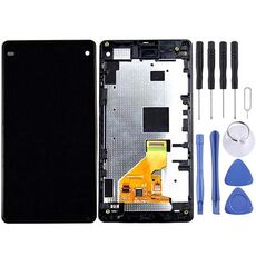 Display LCD + Touch Panel con cornice per Sony Xperia Z1 Compact (nero)