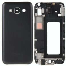Per Galaxy E5 / E500 Copertura completa dell'alloggiamento (Piastra della cornice del telaio LCD dell'alloggiamento anteriore + Coperchio posteriore della batteria dell'alloggiamento posteriore) (Nero)