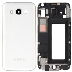 Per Galaxy E5 / E500 Copertura completa dell'alloggiamento (Piastra della cornice del telaio LCD dell'alloggiamento anteriore + Coperchio posteriore della batteria dell'alloggiamento posteriore) (Bianco)