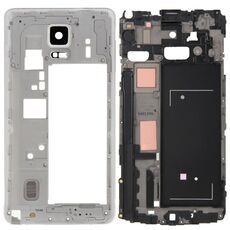 Per Galaxy Note 4 / N910V Copertura completa dell'alloggiamento (Piastra della cornice del telaio LCD dell'alloggiamento anteriore + Pannello dell'obiettivo della fotocamera dell'alloggiamento della piastra posteriore della cornice centrale) (Bianco)