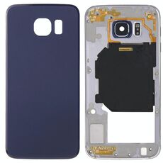 Per Galaxy S6 / G920F Copertura completa dell'alloggiamento (Piastra posteriore Custodia Pannello obiettivo fotocamera + Coperchio posteriore batteria) (Blu)
