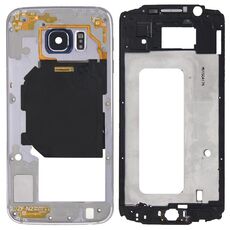 Per Galaxy S6 / G920F Copertura completa dell'alloggiamento (Piastra della cornice del telaio LCD dell'alloggiamento anteriore + Pannello dell'obiettivo della fotocamera dell'alloggiamento della piastra posteriore) (grigio)