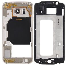 Per Galaxy S6 / G920F Copertura completa dell'alloggiamento (Piastra della cornice del telaio LCD dell'alloggiamento anteriore + Pannello dell'obiettivo della fotocamera dell'alloggiamento della piastra posteriore) (Oro)