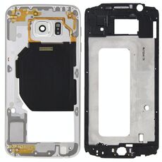 Per Galaxy S6 / G920F Copertura completa dell'alloggiamento (Piastra frontale cornice cornice LCD + Pannello posteriore Alloggiamento obiettivo fotocamera) (Bianco)