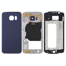 Per Galaxy S6 / G920F Copertura completa dell'alloggiamento (Piastra frontale cornice cornice LCD + Piastra posteriore Custodia Pannello obiettivo fotocamera + Coperchio posteriore batteria) (Blu)