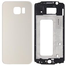 Per Galaxy S6 / G920F Copertura completa dell'alloggiamento (alloggiamento anteriore cornice cornice LCD + coperchio posteriore batteria) (oro)