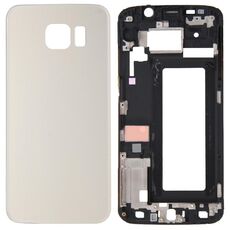 Per Galaxy S6 Edge / G925 Cover completa dell'alloggiamento (alloggiamento anteriore cornice cornice LCD + coperchio posteriore batteria) (oro)