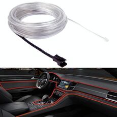 Striscia flessibile per auto rotonda impermeabile con driver per la decorazione dell'auto, lunghezza: 5 m
