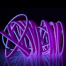 El freddo viola viola impermeabile piatto flessibile auto a striscia di luce con autista per decorazione auto, lunghezza: 5m (viola)