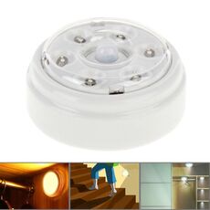 L0606 Lampada per luce PIR automatica con sensore a infrarossi, 6 luci a LED per passaggi pedonali, corridoi, scale, armadi