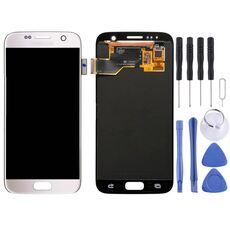 Display LCD originale + pannello touch per Galaxy S7 / G9300 / G930F / G930A / G930V, G930FG, 930FD, G930W8, G930T, G930U (bianco)