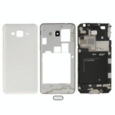Per Galaxy Grand Prime / G530 (versione con doppia scheda SIM) Copertura completa dell'alloggiamento (piastra della cornice del telaio LCD dell'alloggiamento anteriore + cornice del telaio centrale + coperchio posteriore della batteria) + pulsante Home (b