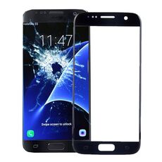 Per Galaxy S7 / G930 Lente in vetro esterno per schermo frontale (nero)