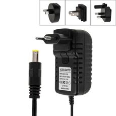 Spina UE 4 in 1 + Spina USA + Spina UK + Spina AU Adattatore di alimentazione da CA 100-240 V a CC 12V 3A, punte: 5,5 x 2,1 mm, lunghezza cavo: circa 1,2 m (nero)