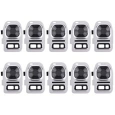 Per Galaxy S7 / G930 10 pezzi copriobiettivo fotocamera posteriore + staffa torcia (argento)