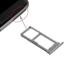 Per Galaxy S7 Edge / G935 Vassoio scheda SIM e Vassoio scheda Micro SD (grigio)