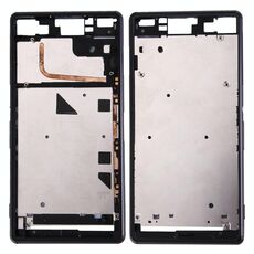 (SIM singola) Cornice frontale per cornice LCD per Sony Xperia Z3 (nera)