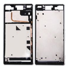 Cornice per cornice LCD alloggiamento anteriore per Sony Xperia Z3 (SIM singola) (bianca)