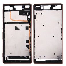 Cornice per cornice LCD alloggiamento anteriore per Sony Xperia Z3 (SIM singola) (marrone)