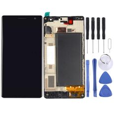 Schermo LCD TFT per Nokia Lumia 730 Digitizer Assemblaggio completo con cornice (nero)