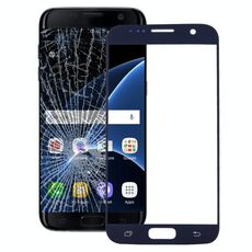 Per Galaxy S7 / G930 Lente in vetro esterno per schermo frontale (nero)