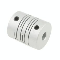 Accoppiatore di accoppiamento flessibile del motore del motore CNC (6x6mm) (argento)