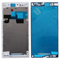 Piastra cornice cornice LCD alloggiamento anteriore per Sony Xperia Z Ultra / XL39h / C6802 (bianco)