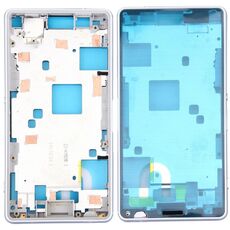Piastra cornice cornice LCD alloggiamento anteriore per Sony Xperia Z3 Compact / D5803 / D5833 (bianco)