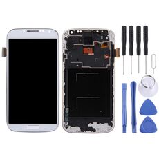 Display LCD (TFT) + Touch Panel con cornice per Galaxy S IV / i9500 / i9505 (bianco)
