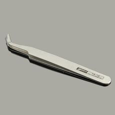 Pinzette piegate in acciaio Gooi TS-15 (argento)