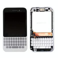 Schermo LCD originale per BlackBerry Q5 Digitizer Assemblaggio completo con cornice (bianco)