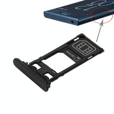 Vassoio scheda SIM + vassoio scheda micro SD per Sony Xperia XZ (versione SIM singola) (nero)