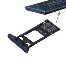 Vassoio scheda SIM + vassoio scheda micro SD per Sony Xperia XZ (versione SIM singola) (blu scuro)