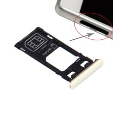 Vassoio scheda SIM + Vassoio scheda micro SD + Porta slot per scheda Tappo antipolvere per Sony Xperia X (versione SIM singola) (Lime Gold)