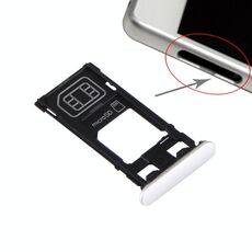 Vassoio scheda SIM + Vassoio scheda micro SD + Porta slot per scheda Tappo antipolvere per Sony Xperia X (versione SIM singola) (Bianco)