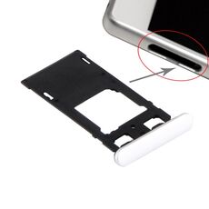 Vassoio per scheda SIM + Vassoio per scheda Micro SD / SIM + Porta per slot per scheda Tappo antipolvere per Sony Xperia X (versione Dual SIM) (Bianco)