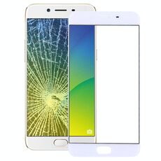 Per OPPO R9s Lente in vetro esterno per schermo anteriore (bianco)