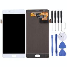 Per OnePlus 3 (versione A3000) con schermo LCD OEM assemblaggio completo digitalizzatore (bianco)