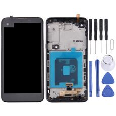 Schermo LCD TFT per schermo LG X / K500 con digitalizzatore Assemblaggio completo con cornice (nero)