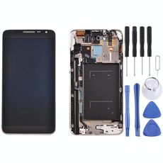 Display LCD originale + pannello touch con cornice per Galaxy Note 3 Neo / N7505 (nero)