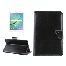 Custodia in pelle per tablet da 10 pollici Custodia protettiva con struttura a cavallo pazzo con supporto per Asus ZenPad 10 Z300C, Huawei MediaPad M2 10.0-A01W, Cube IWORK10 (nero)