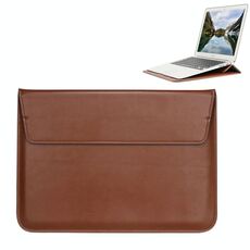 Custodia universale in pelle PU stile busta con supporto per notebook ultrasottile Tablet PC 15,4 pollici, dimensioni: 39x28x1,5 cm (marrone)