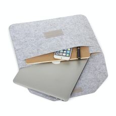 Borsa in feltro per laptop da 11,6 pollici universale moda morbida custodia per tablet per MacBook Air 11,6 pollici, dimensioni: 33x22x1cm (grigio)