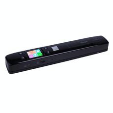 iScan02 Scanner portatile portatile a doppio rullo per documenti con display a LED, supporto 1050 DPI / 600 DPI / 300 DPI / PDF / JPG / TF (nero)