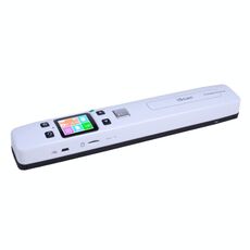 iScan02 Scanner portatile portatile a doppio rullo per documenti con display a LED, supporto 1050 DPI / 600 DPI / 300 DPI / PDF / JPG / TF (bianco)
