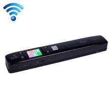 iScan02 Scanner portatile portatile per documenti mobili a doppio rullo WiFi con display a LED, supporto 1050 DPI / 600 DPI / 300 DPI / PDF / JPG / TF (nero)