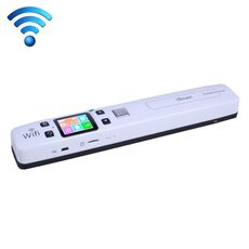 iScan02 Scanner portatile portatile per documenti mobili a doppio rullo WiFi con display a LED, supporto 1050 DPI / 600 DPI / 300 DPI / PDF / JPG / TF (bianco)