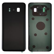 Cover posteriore batteria per Galaxy S8 / G950 con copriobiettivo fotocamera e adesivo (nero)