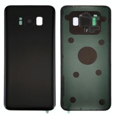 Cover posteriore batteria per Galaxy S8+ / G955 con copriobiettivo fotocamera e adesivo (nero)