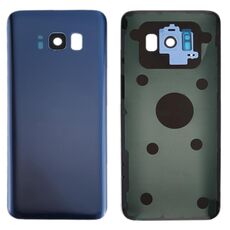 Cover posteriore batteria per Galaxy S8+ / G955 con copriobiettivo fotocamera e adesivo (blu)